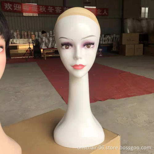 Wig Mannequin Head with Shoulder Manikin Model for Wigs With Shoulders Hat Necklace Glasses Scarf Display Stand PVC Plastic